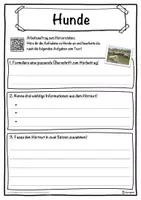 Vorschau - Unterrichtsreihen - Hunde Lückentext mit Wortspeicher Hörverstehen und Suchsel - Seite 3