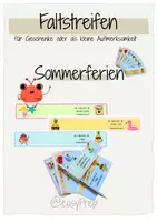 Vorschau - Anderer Materialtyp - Sommerferien-Faltstreifen für Geschenke - Deckblatt