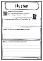 Vorschau - Unterrichtsreihen - Husten Lückentext mit Wortspeicher Hörverstehen und Suchsel - Seite 3