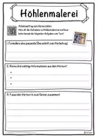 Vorschau - Unterrichtsreihen - Höhlenmalerei Lückentext mit Wortspeicher Hörverstehen und Suchsel - Seite 3