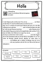 Vorschau - Unterrichtsreihen - Hölle Lückentext mit Wortspeicher Hörverstehen und Suchsel - Seite 1