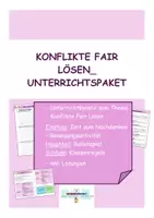 Vorschau - Stundenentwürfe - Konflikte erkennen und fair lösen - Deckblatt