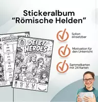 Vorschau - Anderer Materialtyp - Stickeralbum “Römische Helden” - Deckblatt