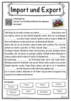 Vorschau - Unterrichtsreihen - Import und Export Lückentext mit Wortspeicher Hörverstehen und Suchsel - Seite 1