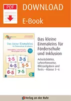 Vorschau - Arbeitsblätter - Das kleine Einmaleins für Förderschule und Inklusion: Arbeitsblätter, Lehrerhinweise, Blitzaufgaben und Tests – Klasse 3–6 - Seite 1