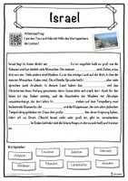 Vorschau - Unterrichtsreihen - Israel Lückentext mit Wortspeicher Hörverstehen und Suchsel - Seite 1