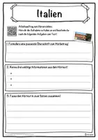Vorschau - Unterrichtsreihen - Italien Lückentext mit Wortspeicher Hörverstehen und Suchsel - Seite 3