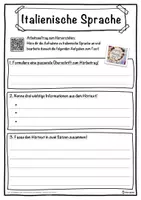 Vorschau - Unterrichtsreihen - Italienische Sprache Lückentext mit Wortspeicher Hörverstehen und Suchsel - Seite 3