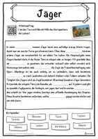 Vorschau - Unterrichtsreihen - Jäger Lückentext mit Wortspeicher Hörverstehen und Suchsel - Seite 1