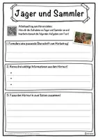 Vorschau - Unterrichtsreihen - Jäger und Sammler Lückentext mit Wortspeicher Hörverstehen und Suchsel - Seite 3