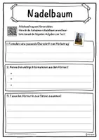 Vorschau - Unterrichtsreihen - Nadelbaum Lückentext mit Wortspeicher Hörverstehen und Suchsel - Seite 3