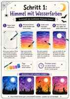 Vorschau - Stundenentwürfe - Kunst: Halloween mit Wasserfarben (mit Differenzierung!) - Seite 1