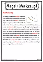 Vorschau - Unterrichtsreihen - Nagel (Werkzeug) Lückentext mit Wortspeicher Hörverstehen und Suchsel - Seite 2