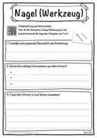 Vorschau - Unterrichtsreihen - Nagel (Werkzeug) Lückentext mit Wortspeicher Hörverstehen und Suchsel - Seite 3