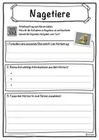 Vorschau - Unterrichtsreihen - Nagetiere Lückentext mit Wortspeicher Hörverstehen und Suchsel - Seite 3