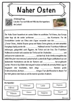 Vorschau - Unterrichtsreihen - Naher Osten Lückentext mit Wortspeicher Hörverstehen und Suchsel - Seite 1