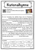 Vorschau - Unterrichtsreihen - Nationalhymne Lückentext mit Wortspeicher Hörverstehen und Suchsel - Seite 1