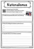 Vorschau - Unterrichtsreihen - Nationalismus Lückentext mit Wortspeicher Hörverstehen und Suchsel - Seite 3