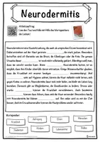 Vorschau - Unterrichtsreihen - Neurodermitis Lückentext mit Wortspeicher Hörverstehen und Suchsel - Seite 1