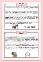 Vorschau - Arbeitsblätter - Fast Fashion - Pros & Cons - Seite 1