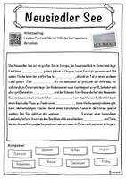 Vorschau - Unterrichtsreihen - Neusiedler See Lückentext mit Wortspeicher Hörverstehen und Suchsel - Seite 1