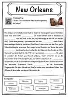 Vorschau - Unterrichtsreihen - New Orleans Lückentext mit Wortspeicher Hörverstehen und Suchsel - Seite 1