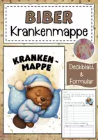 Vorschau - Anderer Materialtyp - Biberklasse Krankenmappe Klassentier Biber - Deckblatt