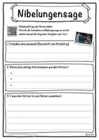 Vorschau - Unterrichtsreihen - Nibelungensage Lückentext mit Wortspeicher Hörverstehen und Suchsel - Seite 3