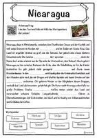 Vorschau - Unterrichtsreihen - Nicaragua Lückentext mit Wortspeicher Hörverstehen und Suchsel - Seite 1