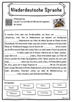 Vorschau - Unterrichtsreihen - Niederdeutsche Sprache Lückentext mit Wortspeicher Hörverstehen und Suchsel - Seite 1