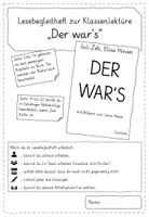 Vorschau - Arbeitsblätter - Lektüre: Lesebegleitheft zum Kinderroman "Der war's" - Seite 1