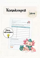 Vorschau - Arbeitsblätter - Axolotlklasse Krankenpost - Deckblatt
