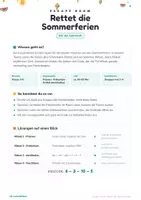 Vorschau - Arbeitsblätter - Escape Room „Rettet die Sommerferien“ – Grammatik-Rätsel für die letzten Schulwochen | Klasse 3–6 - Seite 1