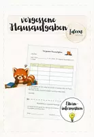 Vorschau - Arbeitsblätter - Pandaklasse vergessene Hausaufgaben - Deckblatt