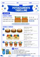 anteprima - Esercizi - Potenziamento delle tabelline classe seconda - Pagina 1
