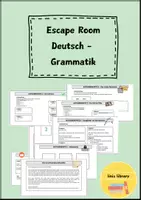 Vorschau - Arbeitsblätter - Escape Room Deutsch Grammatik - Deckblatt