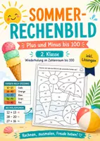 Vorschau - Arbeitsblätter - Sommer-Rechenbild Plus & Minus bis 100 | Rechnen, Ausmalen & Wiederholen - Deckblatt