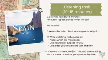Vista previa - Unidades / Secuencias / Situaciones de Aprendizaje - Travelling: Spain (Reading & Writing Task ) - página 3