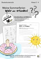 Vorschau - Arbeitsblätter - Materialpaket: Meine Sommerferien – Schreibanlässe mit Bildkarten | für Klasse 1–4 - Seite 1