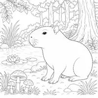 Vorschau - Mal- und Bastelvorlagen - Capybara Ausmalbilder (50 realistische Malvorlagen) inkl. Stundenentwurf (PDF) - Seite 2