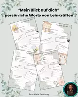 Vorschau - Arbeitsblätter - Mein Blick auf dich - persönliche Worte von Lehrkräften - Deckblatt