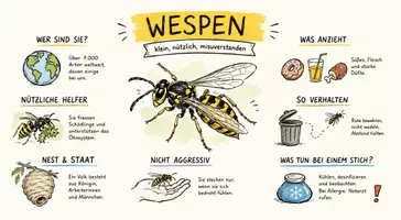 Vorschau - Arbeitsblätter - Arbeitsblatt "Wespen" + Onlineübung & MP3 + Mindmap + Infografik - Seite 1