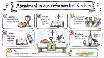 Vorschau - Arbeitsblätter - Arbeitsblätter zum Thema "Abendmahl in den Reformierten Kirchen" + Lösung & MP3 + Mindmap + Infografik - Seite 1
