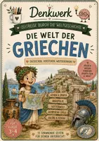 Vorschau - Stundenentwürfe - Die Welt der Griechen-Arbeitsheft für die Grundschule (Klasse 3-4) | Sachunterricht | Zeitreise durch die Weltgeschichte - Deckblatt