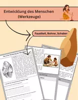 Vorschau - Arbeitsblätter - Die ersten Werkzeuge der Menschen - Deckblatt