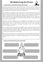 Vorschau - Arbeitsblätter - Die Entdeckung des Feuers - Seite 1