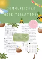 Vorschau - Arbeitsblätter - Sommerlicher Arbeitsblattmix – für Klasse 2–4 - Deckblatt