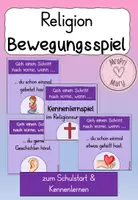 Vorschau - Spiele - Bewegungsspiel Religion zum Schulstart & Kennenlernen | Gemeinschaft stärken im Religionsunterricht (Klasse 2–4) - Deckblatt