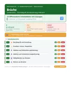 Vorschau - Arbeitsblätter - Mathematik 6 Realschule - Brüche - Deckblatt