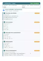 Vorschau - Arbeitsblätter - Mathematik 7 Realschule - Terme und Gleichungen - Deckblatt